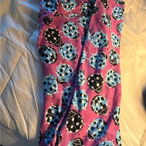 Pink Ladybug Print Leggings